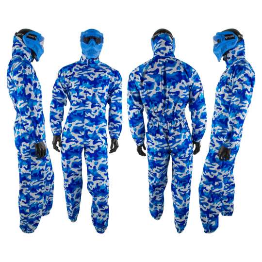 Coverall blue camo with neck protector