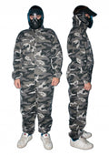 Coverall urban camo with neck protector