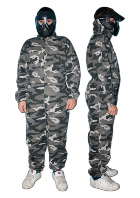 Coverall urban camo with neck protector