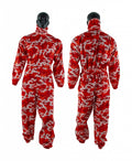 Coverall red camo with neck protector